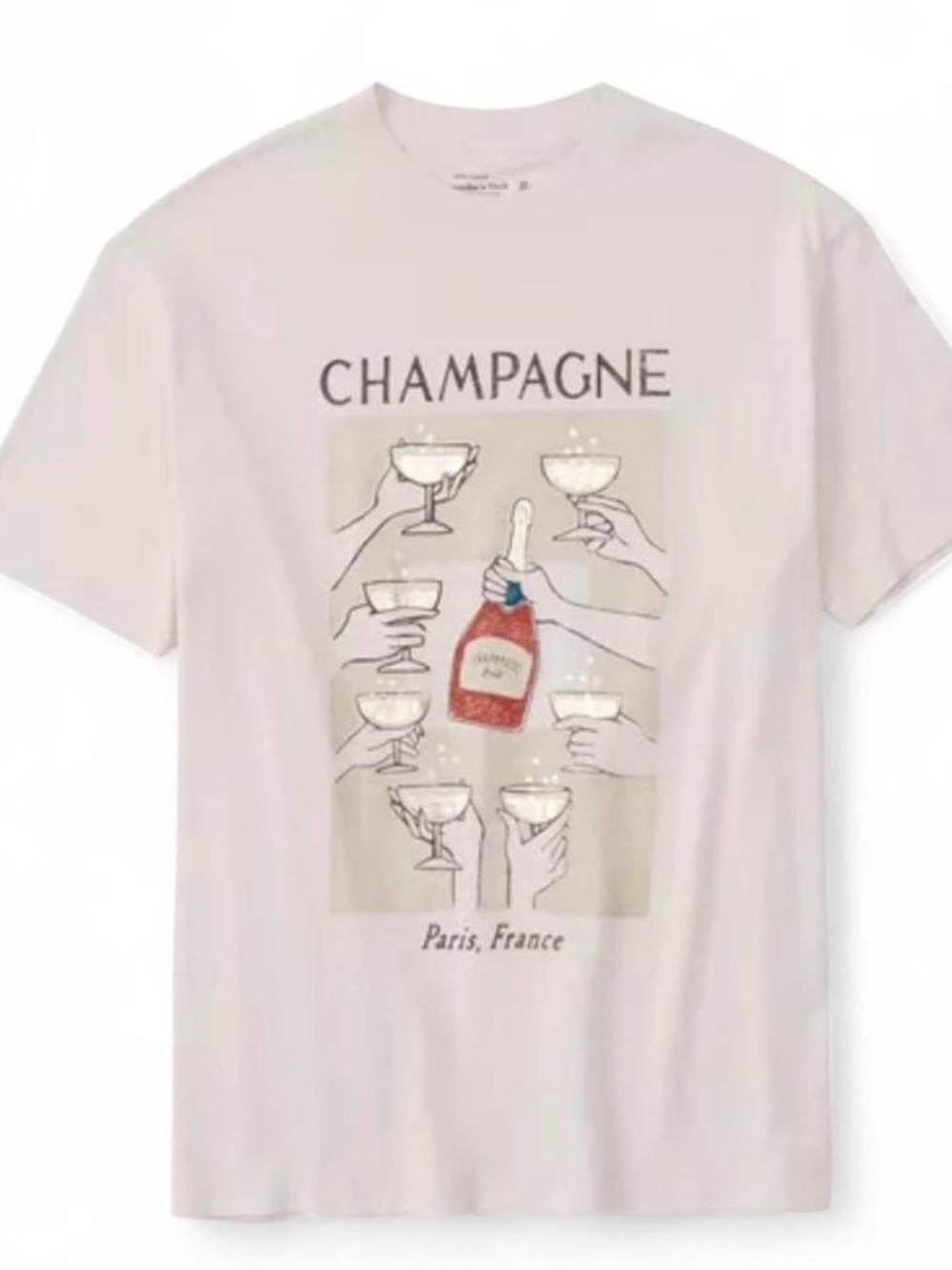 Abercrombie & Fitch Champagne Oversized T-Shirt
